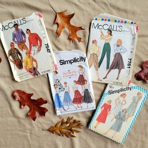 4pk McCall's & Simplicity Sewing Patterns, Cut